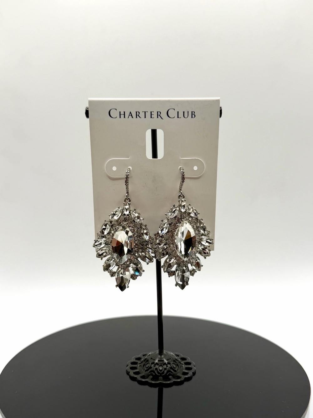 Charter Club Rhinestone Statement Earrings NWT